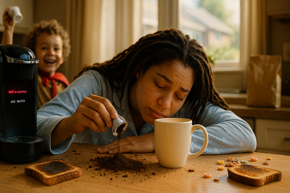 The Chronicles of a Caffeine-Deprived Mom: A Tale of K-Cup Woes and Fresh Roasted Triumphs